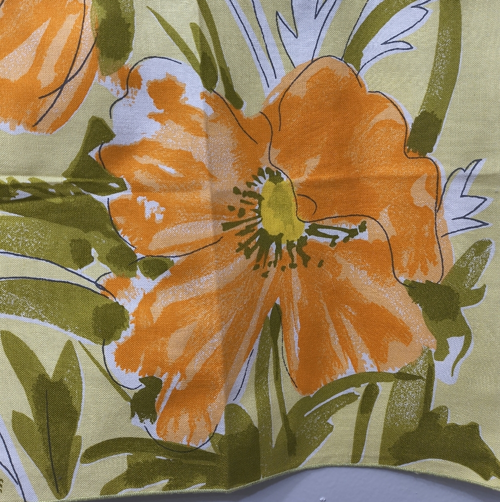 Vtg.Vera Neumann Dinner Napkins Set of 4 Retro Orange Poppy Poppies Vibrant